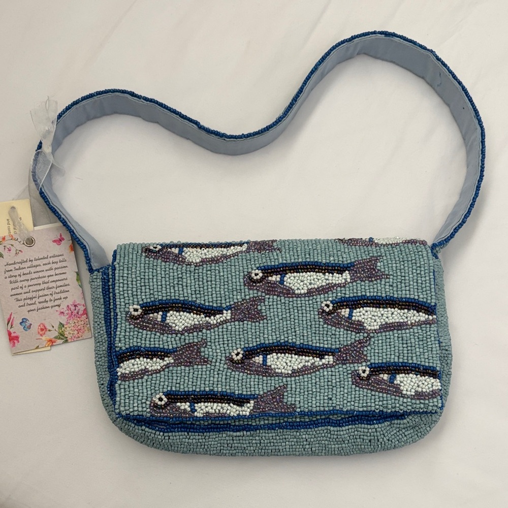 Rare beaded sardine bag